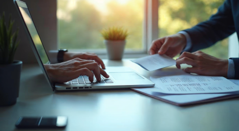 Domain seller organizing names, prices, and buyer categories for online listings